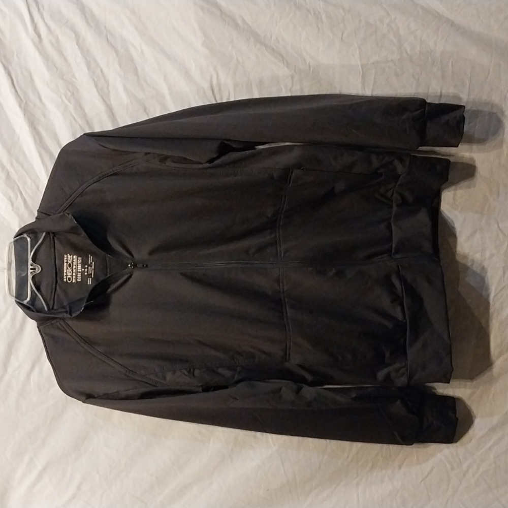 Men's Authentic Cherokee Workwear Core Stretch gray jacket size M
